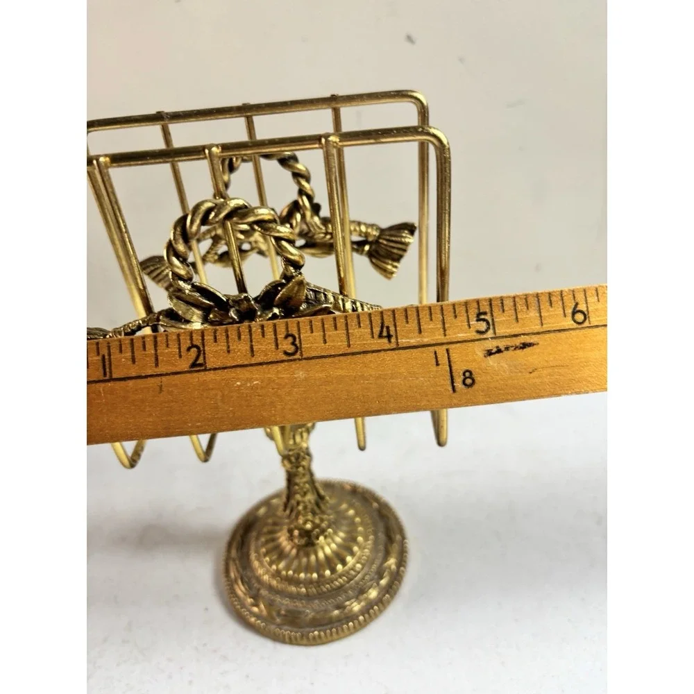 Vtg Matson Stylebuilt Guest Towel Napkin Holder Gold Gilt Tassels‎ Ormolu Metal